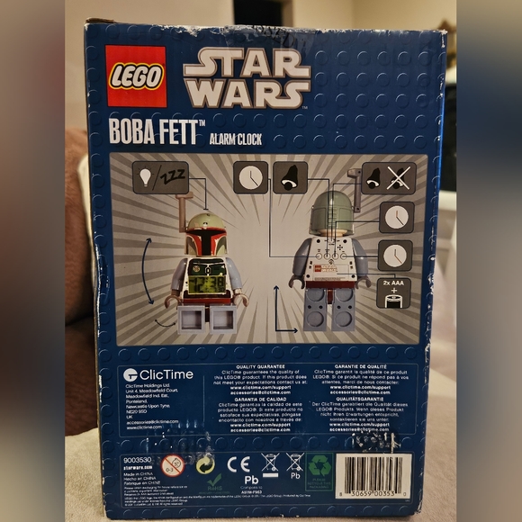 RARE FIND - NIB VINTAGE 2011 LEGO STAR WARS BOBA FETT ALARM CLOCK - Picture 4 of 6